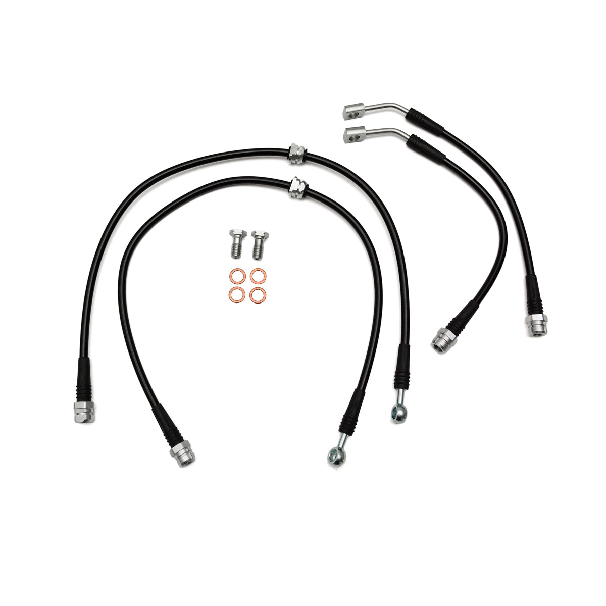 Stainless Steel Braided Brake Line Kit, Volkswagen & Audi MQB and MQB EVO AWD with 2.0T TFSI (Performance Pack)