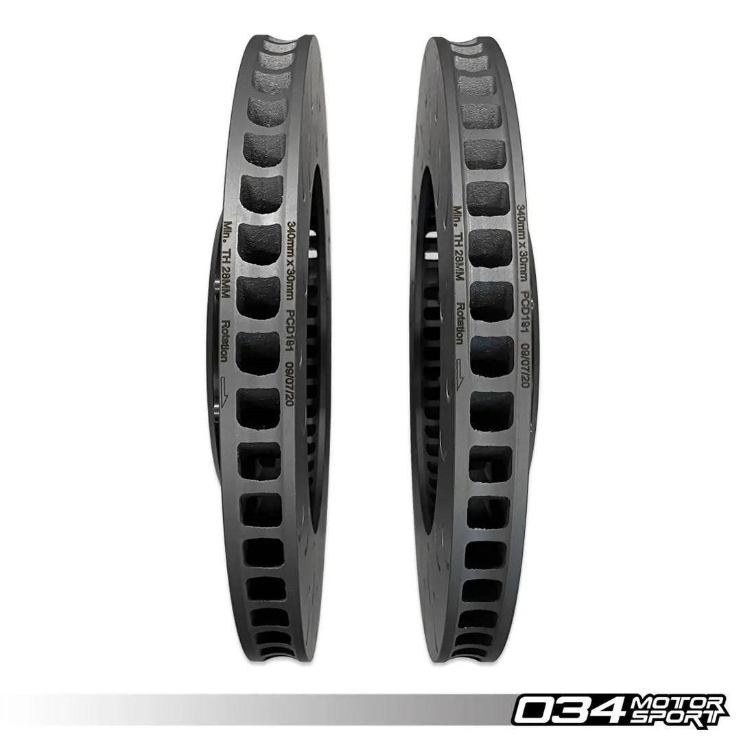 2-Piece Floating Front Brake Rotor Upgrade Kit, Volkswagen & Audi MQB and MQB EVO with 2.0T TFSI (Performance Pack)
