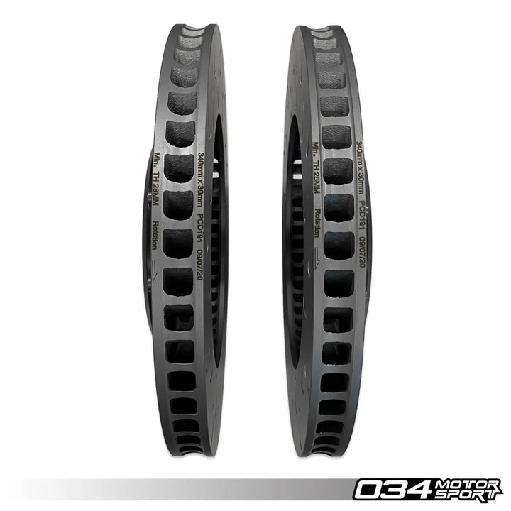2-Piece Floating Front Brake Rotor Upgrade Kit, Volkswagen & Audi MQB and MQB EVO with 2.0T TFSI (Performance Pack)