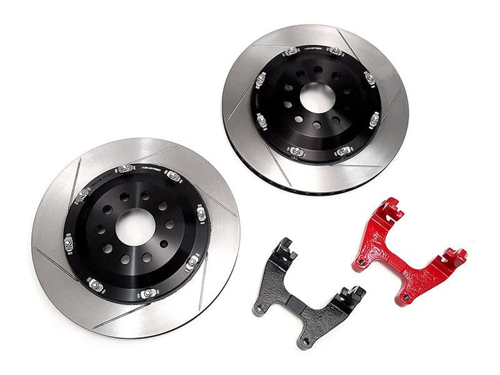 2-Piece Floating Brake Rotors Upgrade Kit | Rear 350mm Slotted • MQB Golf R Mk7, TT RS 8S/S3/RS 3 8V