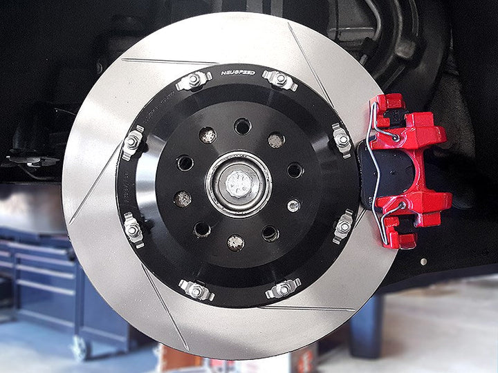 2-Piece Floating Brake Rotors Upgrade Kit | Rear 350mm Slotted • MQB Golf R Mk7, TT RS 8S/S3/RS 3 8V