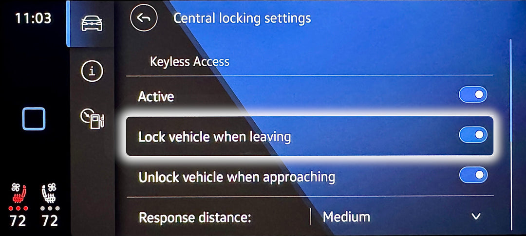 Lock When Leaving for VW MQBevo