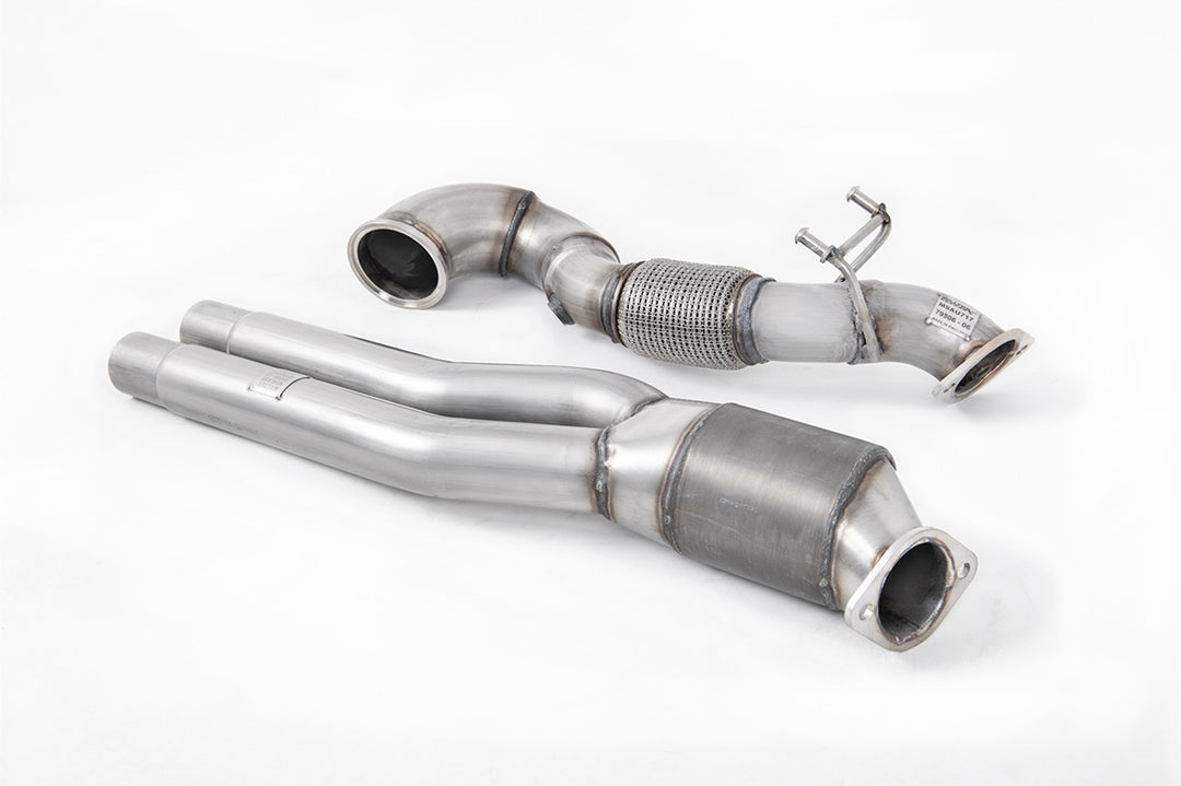 MILLTEK LARGE BORE DOWNPIPE & HI FLOW SPORTS CAT 8Y RS3