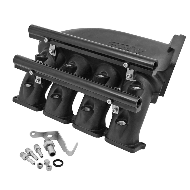 Cast Aluminum Intake Manifold for Transerve VW/Audi 1.8T 20v - 8 injectors (right side throttle) - black