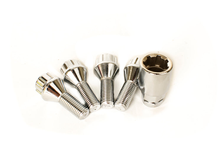 Wheel Lock Kit 12mm - Cone Seat (Silver)
