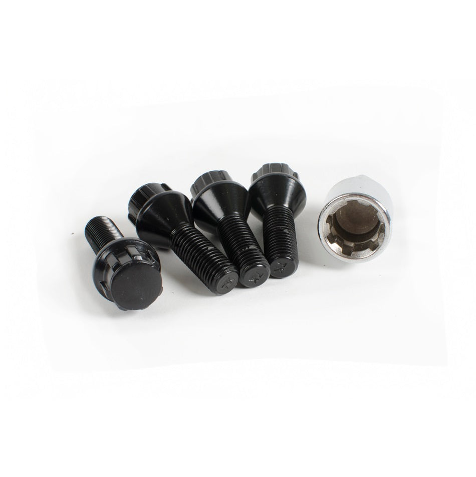 Wheel Lock Kit 12mm - Cone Seat (Black)