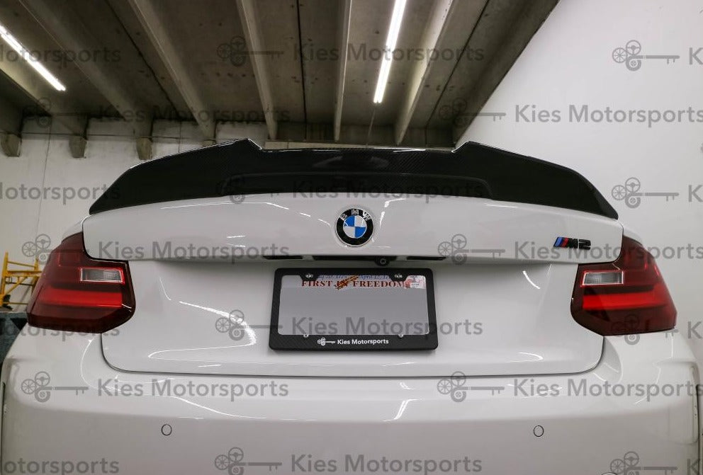 2014-2021 BMW 2 Series (F22) / M2 (F87) PSM Aggressive High Kick Carbon Fiber Trunk Spoiler