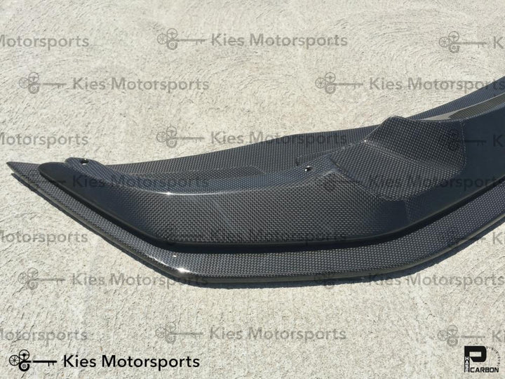 2014-2021 BMW M3 (F80) & M4 (F82 / F83) GTS Style Carbon Fiber Front Lip (Adjustable 2 Piece)