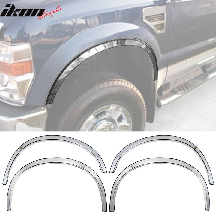 2008-2010 Ford F-250 F-350 Super Fender Flare Stainless Steel Polished