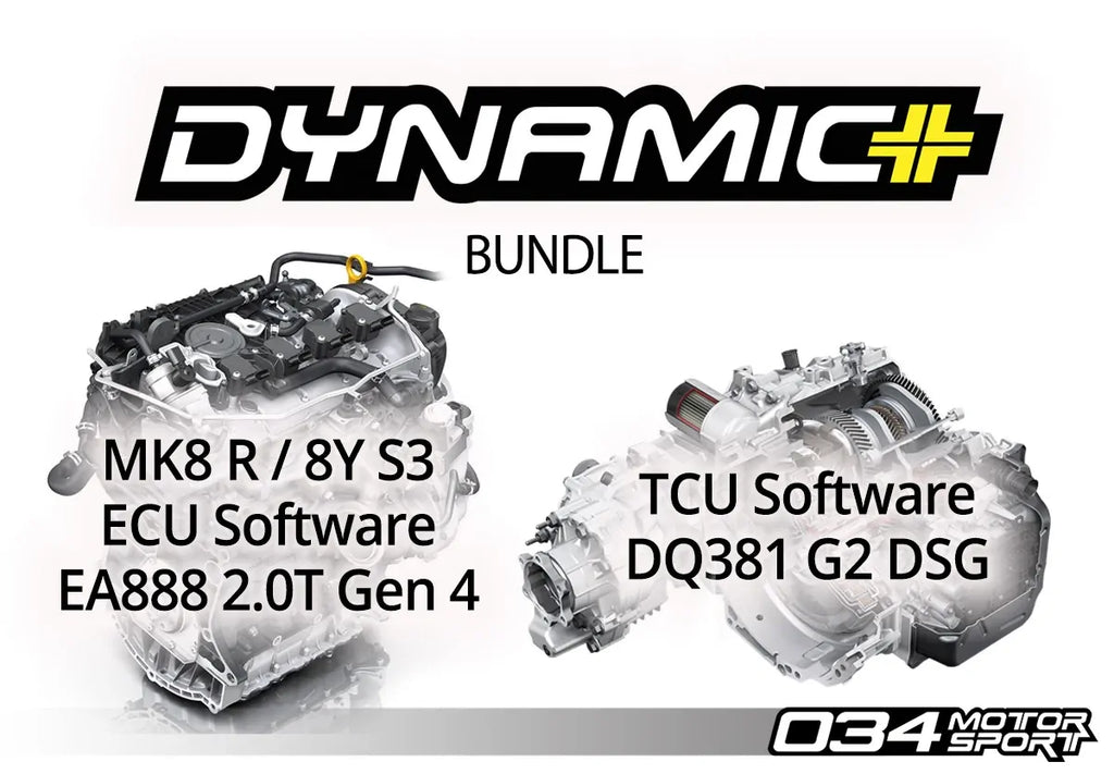 034Motorsport MK8 Volkswagen Golf R & 8Y Audi S3 EA888.4 2.0T Dynamic+  Tuning ECU & DQ381 G2 TCU Tuning Bundle