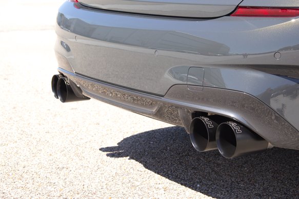 Dinan Free Flow Axle-Back Exhaust - 2020-2024 BMW M340i/M440i Stainless Steel - Black Tips - G20 / G22 / G23 / G26