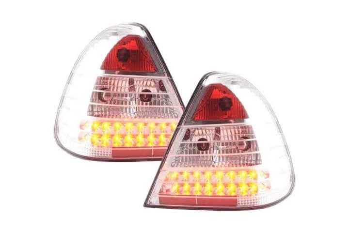 Mercedes Benz C-Class (202) Chrome Clear LED Taillights Set (1996-2000)
