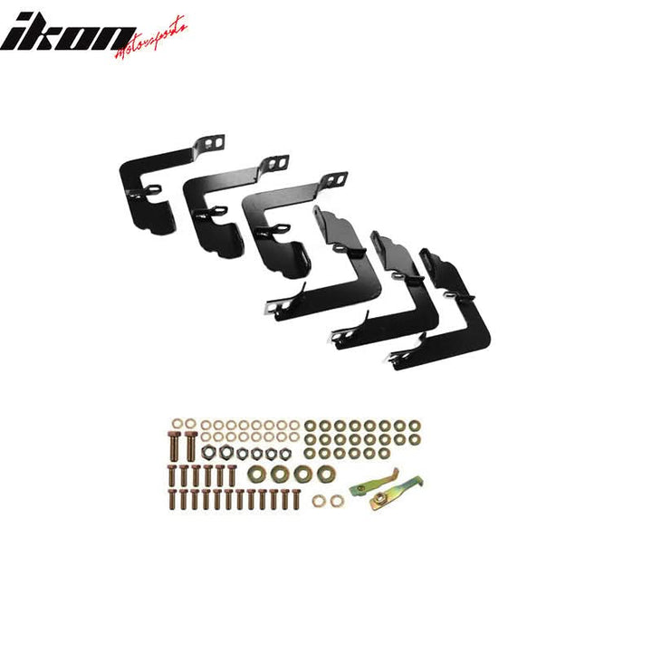 2004-2008 Ford F150 Black Powder Coat Finish Running Boards Stainless