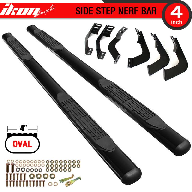 2007-2021 Toyota Tundra Double Cab 4" Oval Running Boards Stainless