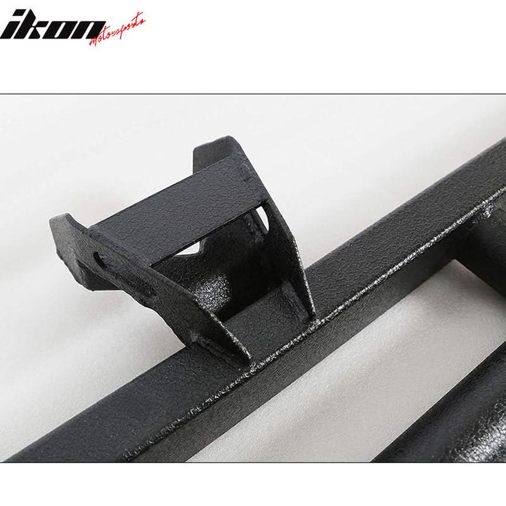 2007-2018 Jeep Wrangler JK Textured  Iron Steel Black Side Step Bars