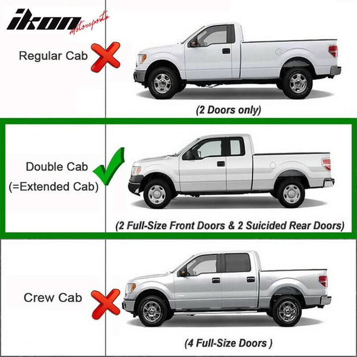 Fits 99-18 Sierra Silverado Crew Cab 5" Running Boards Side Step Bar