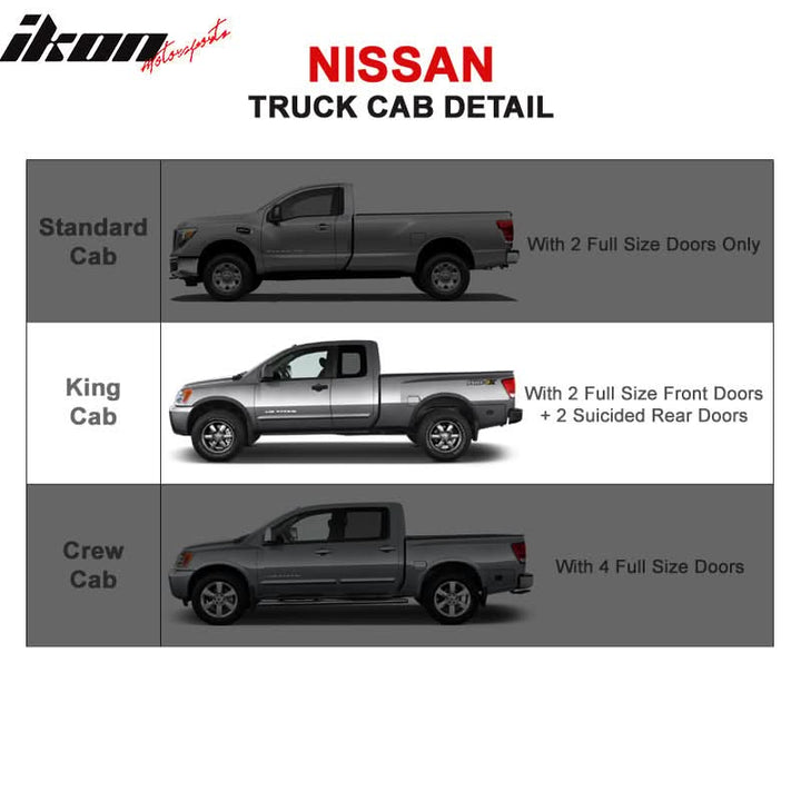 2004-2015 Nissan Titan Extended Cab 5 Inch Running Boards Carbon Steel