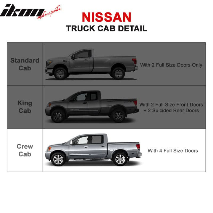 2004-2017 Nissan Titan Crew Cab 5" Side Step Nerf Bars Running Boards