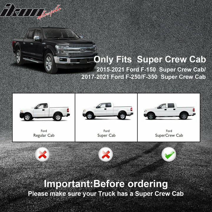 2015-2022 Ford F150 Crew Cab 6" Running Boards Side Step Bar