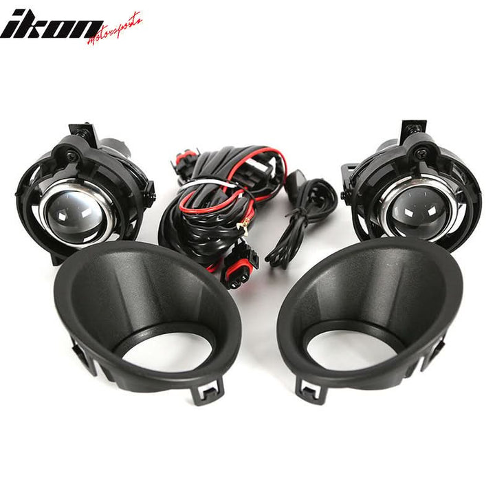 2014-2016 Chevrolet Camaro Black Fog Lights Lamps Assembly ABS Pair