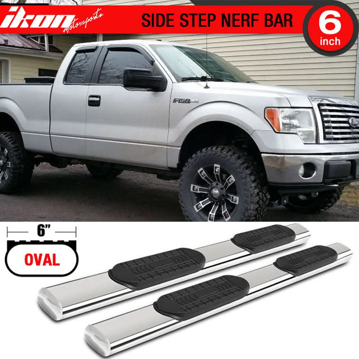 2009-2014 Ford F150 Extended Super Cab 6" Side Step Bars Running Board