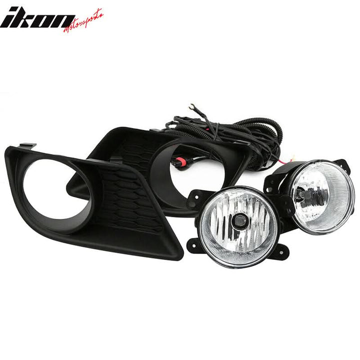Fits 11-14 Dodge Charger Bumper Assembly Fog Light w/ Bulbs Clear Lens