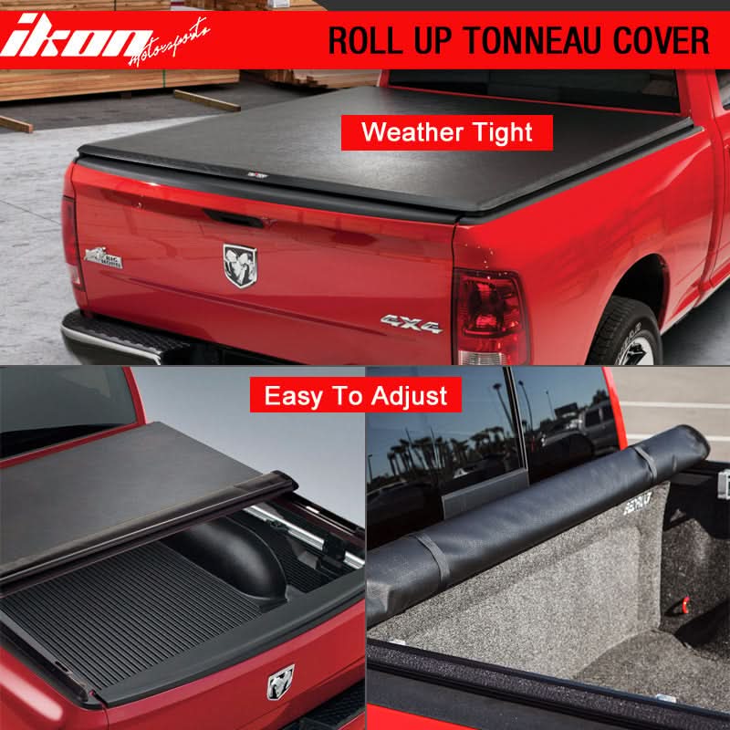 2009-2017 Dodge Ram 1500 2500 3500 5.7ft Roll Soft Tonneau Cover Vinyl