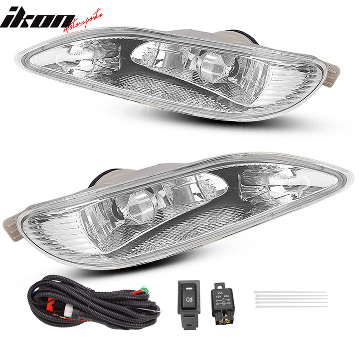 2002-2004 Toyota Camry 2005-2008 Corolla Clear Chrome Fog Lights Pair