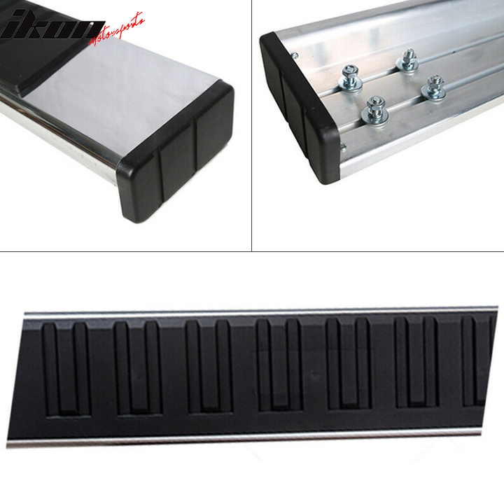 2015-2022 Ford F150 F250 Super Cab Silver 6" Running Board Aluminum