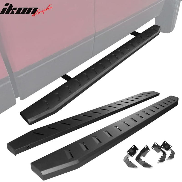 1999-2016 Ford F-250 F-350 New R Style Black Running Boards Iron Steel