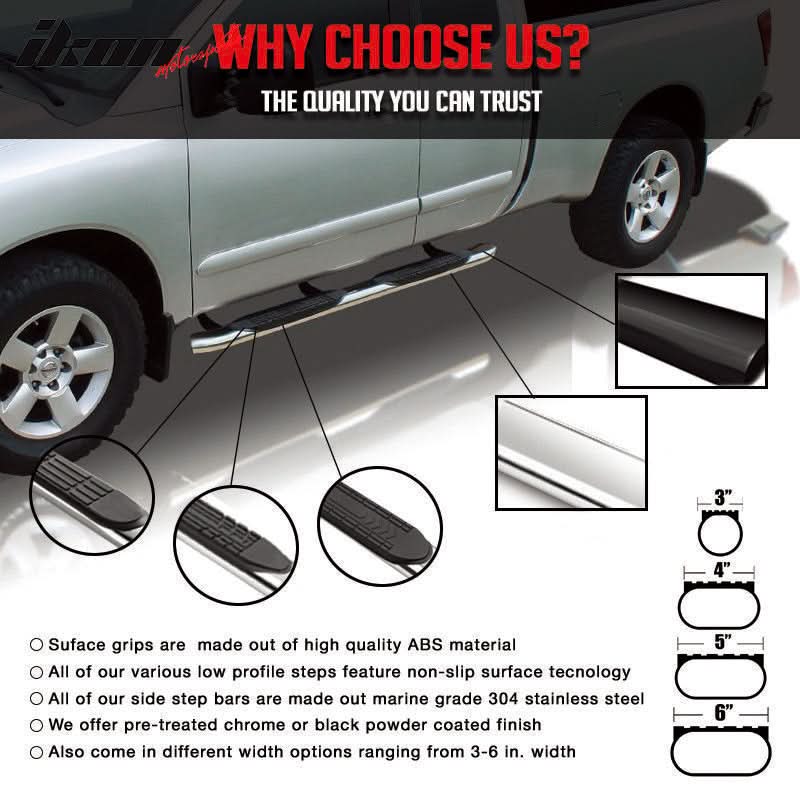 2015-2022 Colorado Canyon Extended Cab 6" Oval Step Bar Running Board