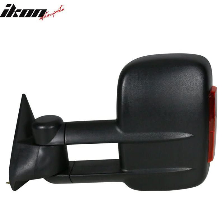 1988-1998 Chevy C/K C10 Manual Towing Side Mirrors & LED Signal ABS
