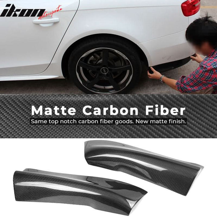2013-2016 Audi A4 B9 R Style Rear Bumper Splitters Aprons Carbon Fiber