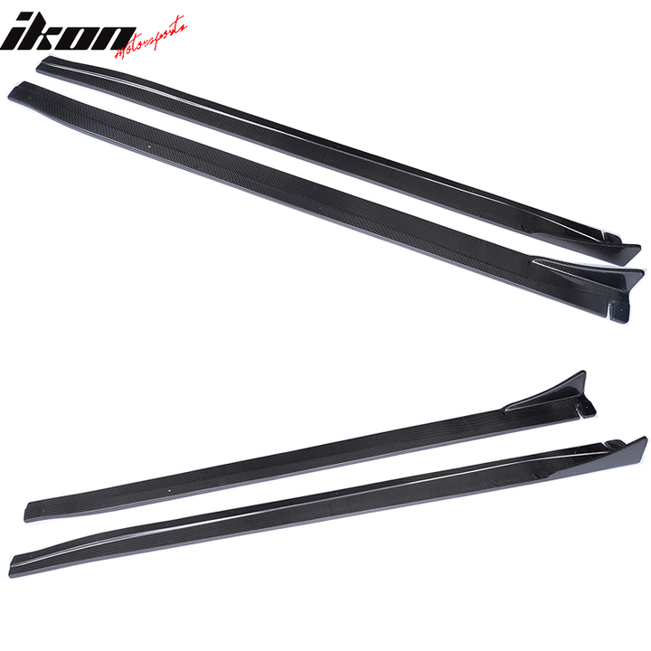 2010-2013 Infiniti G37 V36 JC Style Side Skirts Extension Carbon Fiber