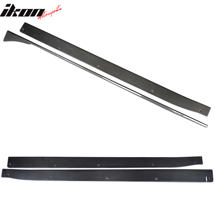 2010-2013 Infiniti G37 V36 JC Style Side Skirts Extension Carbon Fiber