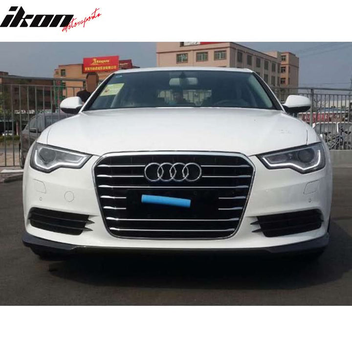 2012-2015 Audi A6 C7 Facelift JC Style Front Bumper Lip Carbon Fiber