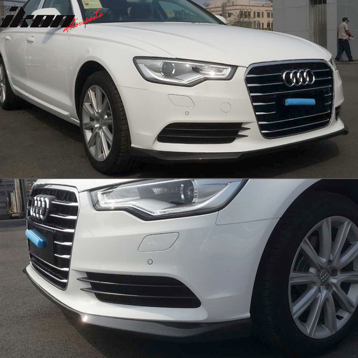 2012-2015 Audi A6 C7 Facelift JC Style Front Bumper Lip Carbon Fiber