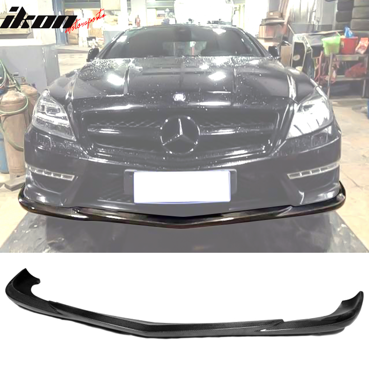 2012-2014 Benz W218 CLS63 AMG GHÂ Style Front Bumper Lip Carbon Fiber