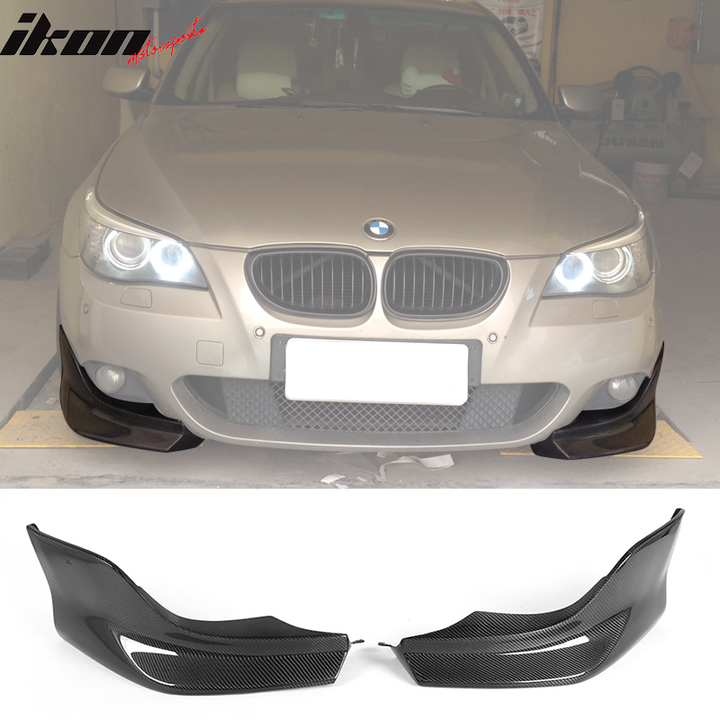 2004-2010 BMW 5 Series E60 M Sport 3D Front Bumper Lip Carbon Fiber