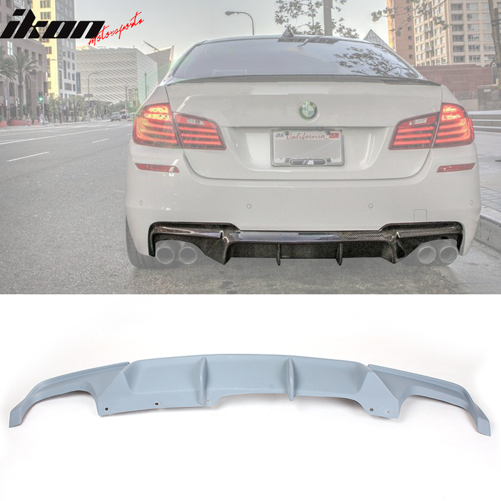 2011-2016 BMW F10 5 Series Sedan M-Sport VO Style Rear Diffuser FRP