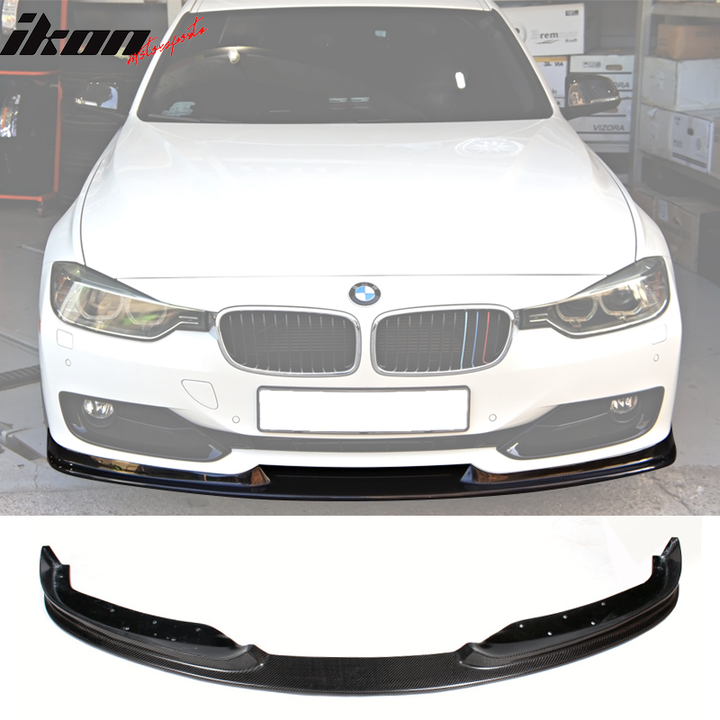 2012-2015 BMW F30 Standard H Style Front Bumper Lip Carbon Fiber