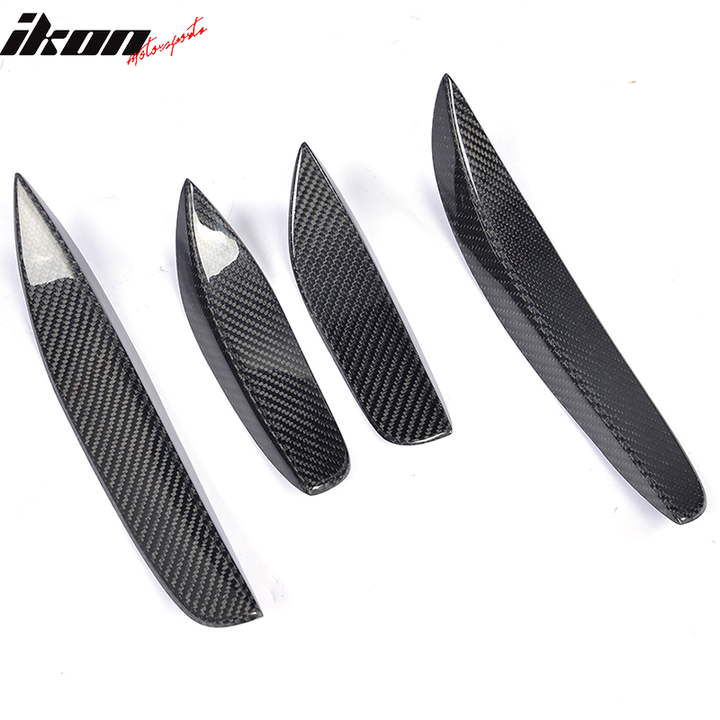 2015-2021 Benz C-Class W205 JC Front Bumper Fins Canards Carbon Fiber