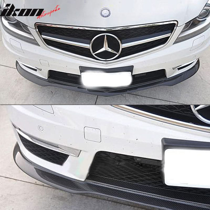 2012-2014 Benz W204 C63 AMG MC Style Front Lip Matte Carbon Fiber