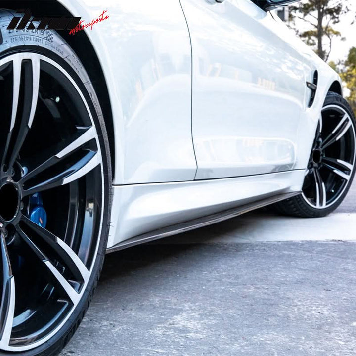 2015-2020 BMW M4 F82 F83 MP Style 2PCS Side Skirts Carbon Fiber FRP