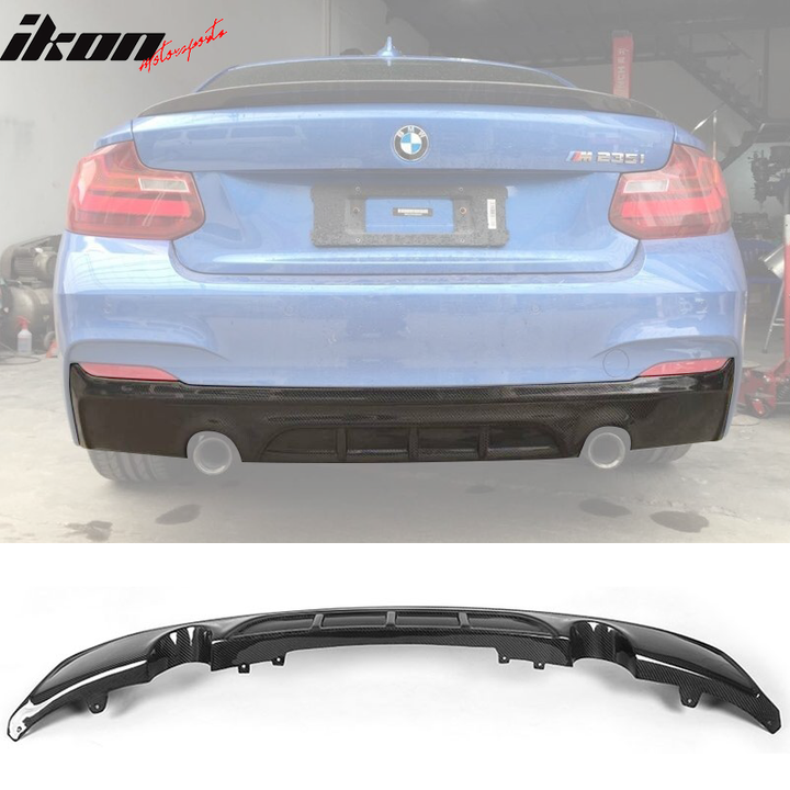 2014-2021 BMW 2 Series F22 MP Style Rear Bumper Diffuser Carbon Fiber