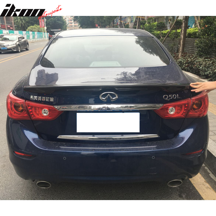 2014-2024 Infiniti Q50 V37 OE Style Rear Trunk Spoiler Carbon Fiber