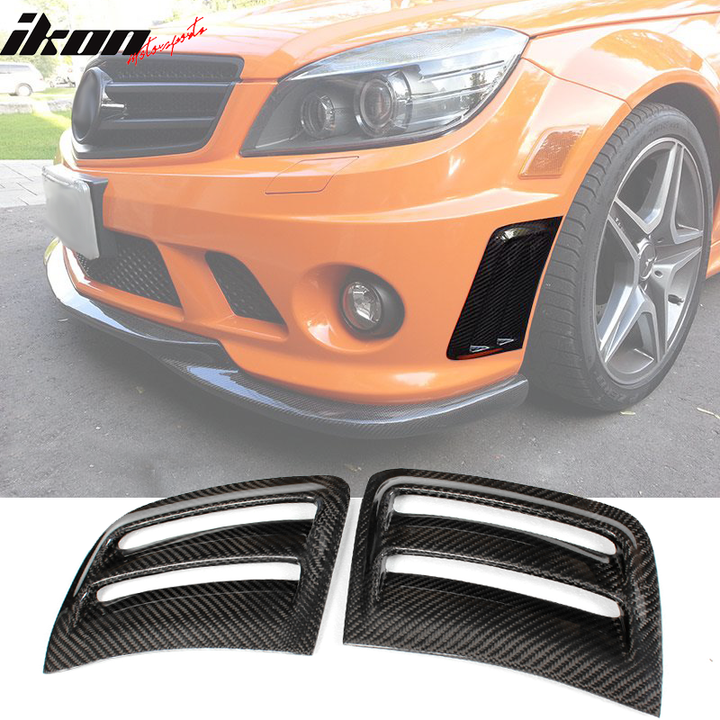 2008-2011 Benz C Class W204 C63 OE Style Side Vent Grille Carbon Fiber