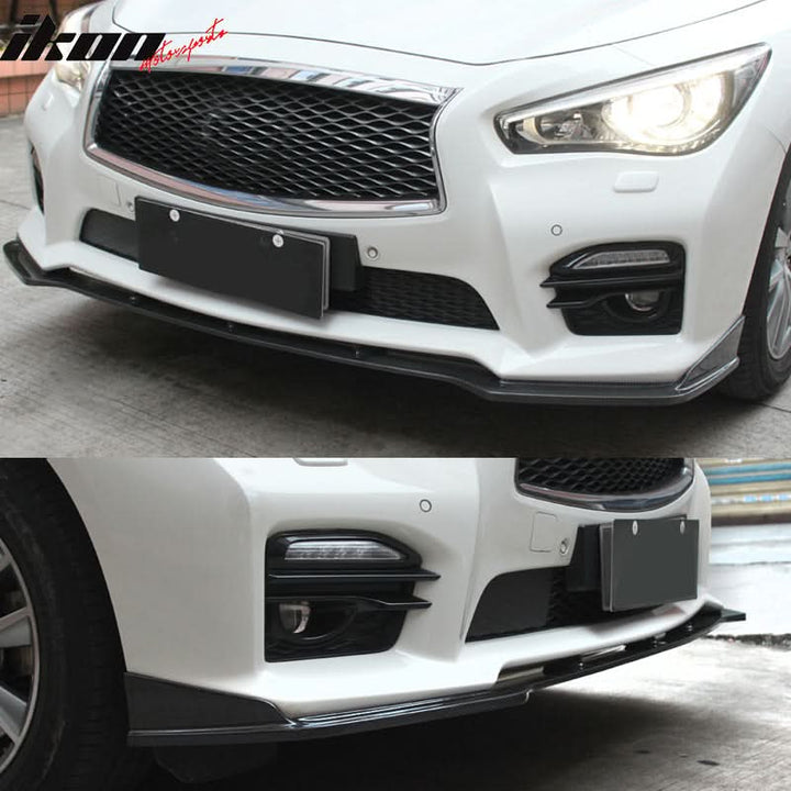 2014-2017 Infiniti Q50 V37 ST Style Front Bumper Lip Carbon Fiber FRP