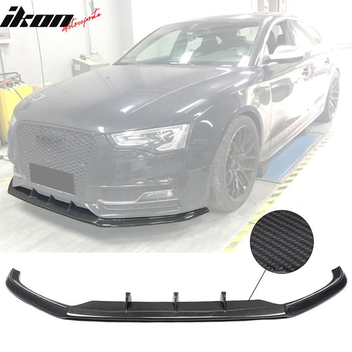 2013-2016 Audi S5 8V Coupe JC Style Front Bumper Lip Kit Carbon Fiber