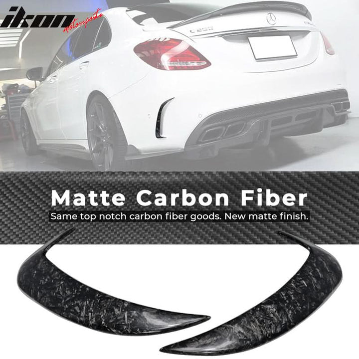 2015-2018 Benz W205 C Class JC Rear Bumper Vents Forged Carbon Fiber
